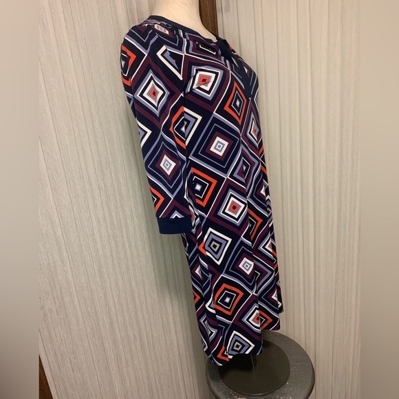 Banana Republic - Multicolored Geometric Jersey Shift Dress - Size S Small. - Picture 2 of 7